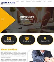 Chartered Accountant Yellow Black Website Design