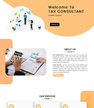 Tax Consultant Yellow Website Template