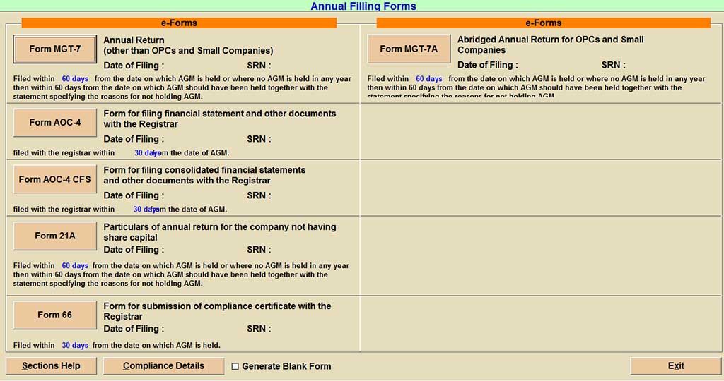 Gen Complaw Annual Form