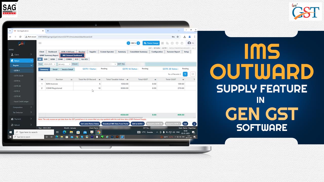 Gen GST IMS Outward Supply Demo